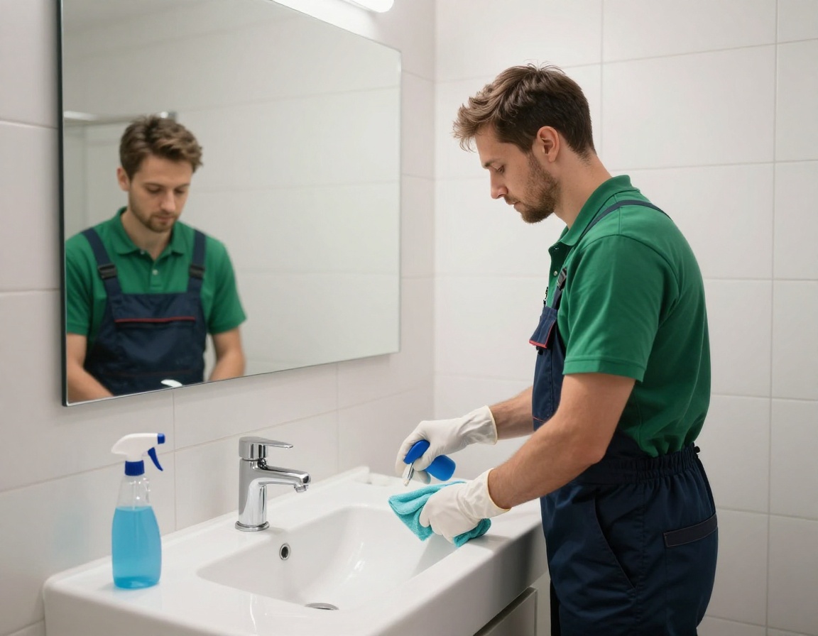 Sanitärreinigung mit Desinfektion